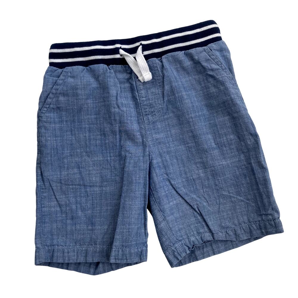Andy & Evan Chambray Pull On Shorts - Blue - 7